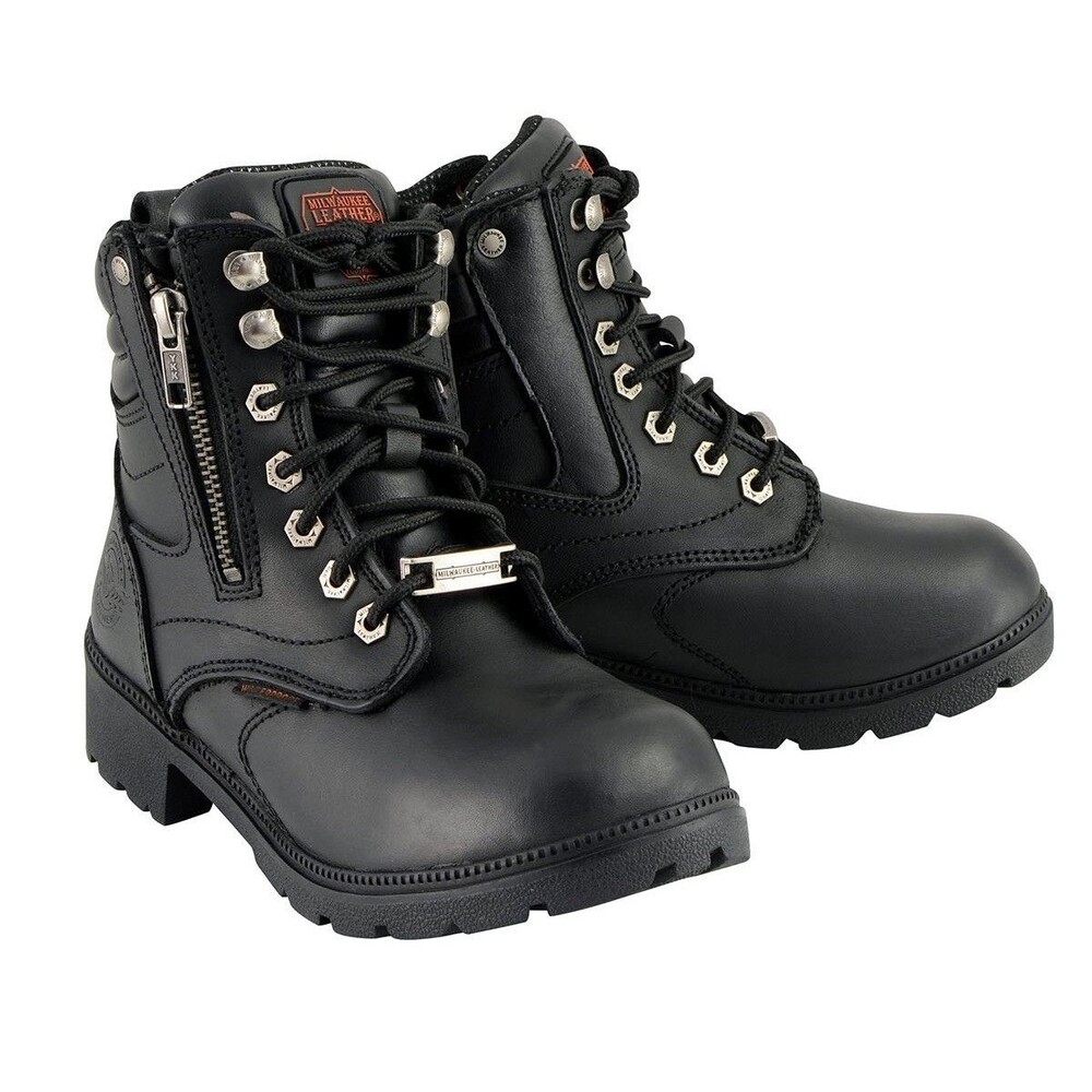 🔥NEW Milwaukee Leather Womens Premium Leather Sz 9 Motorcycle Rider Boots $149